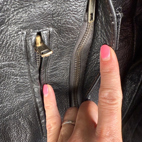 HARLEY DAVIDSON Men’s Passing Link GENUINE LEATHER Motorcycle Jacket Coat NOTES - Picture 7 of 16